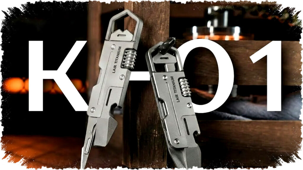 K-01 Titanium EDC: Multitool Kompak dengan Pry Bar, Pisau Ganti, dan Kunci Inggris Adjustable