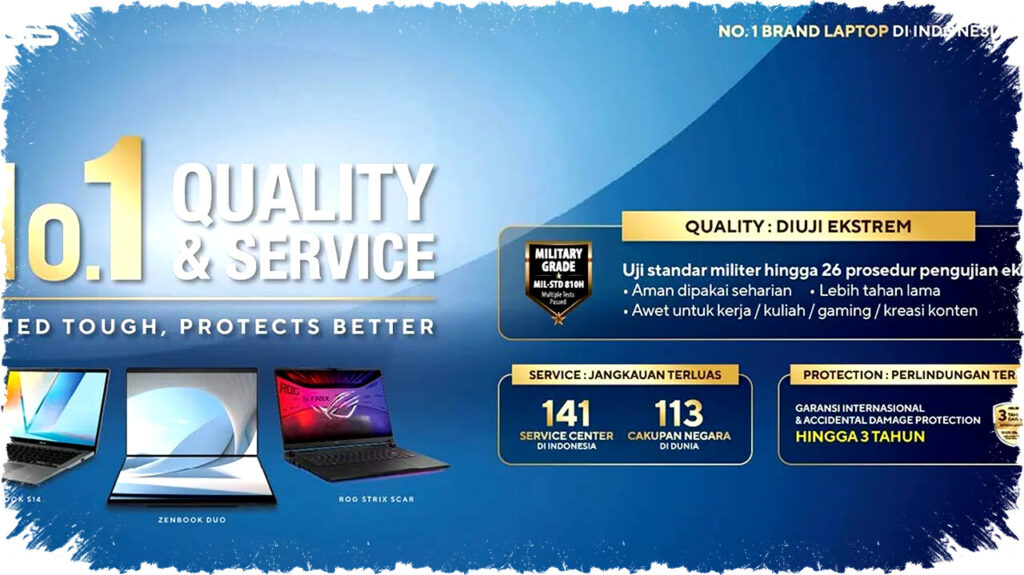 ASUS Perkuat Layanan Purna Jual & Standar Militer MIL-STD 810H untuk Laptop Tangguh