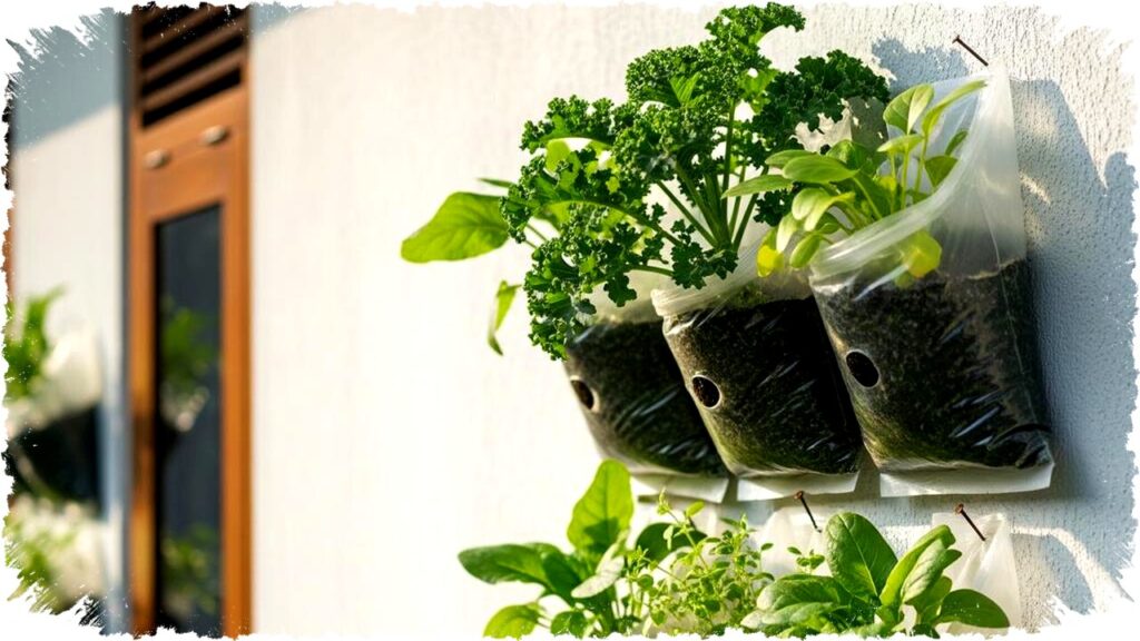 9 Ide Desain Kebun Sayur Vertikal dari Kantong Kresek, Solusi Mandiri Pangan Lahan Sempit