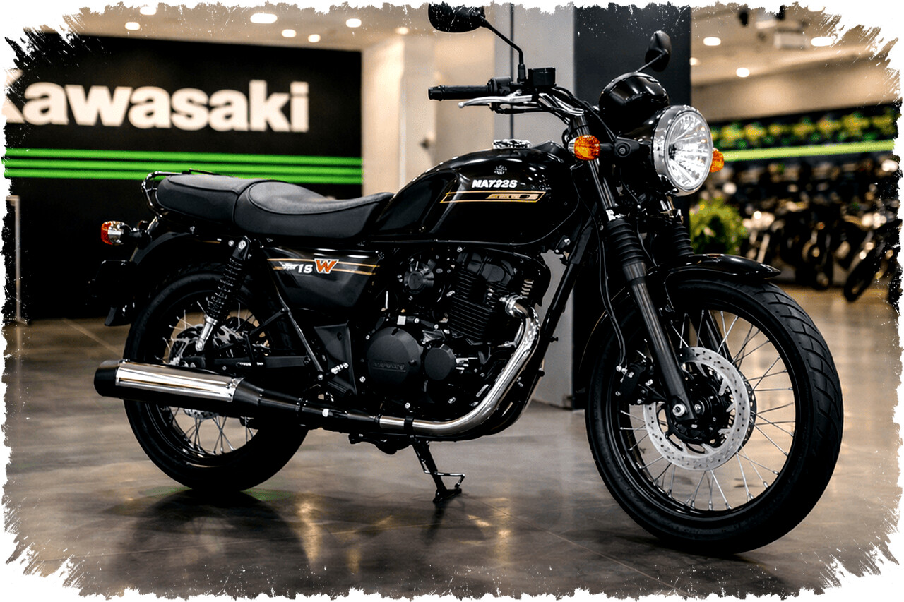 Kawasaki W175 Street 2026 Rp30 Jutaan, Desain Retro dengan Ban Tubeless & ABS Depan Modern