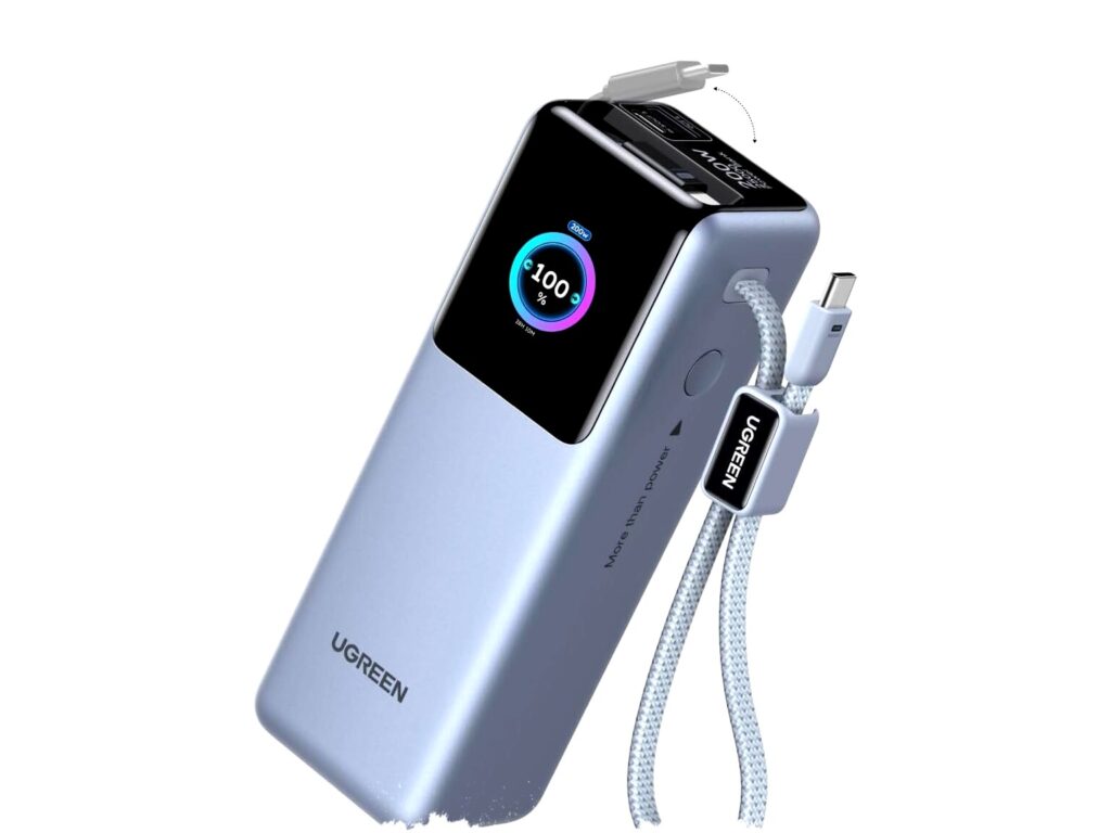 Nexode Pro Ugreen 25.000mAh: Power Bank Canggih dengan Layar Pintar dan Kabel Terintegrasi