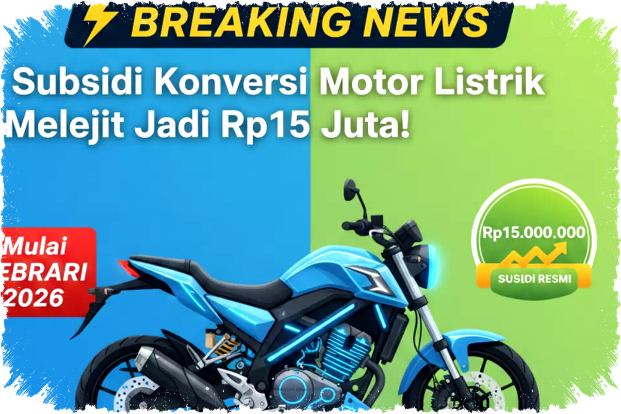 Subsidi Konversi Motor Listrik Naik Jadi Rp15 Juta, Biaya Konversi Lebih Ringan Mulai 2026!