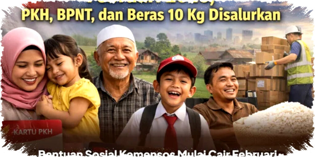 Bansos Kemensos Cair Februari 2026: PKH, BPNT, dan Beras 10 Kg Disalurkan Bertahap