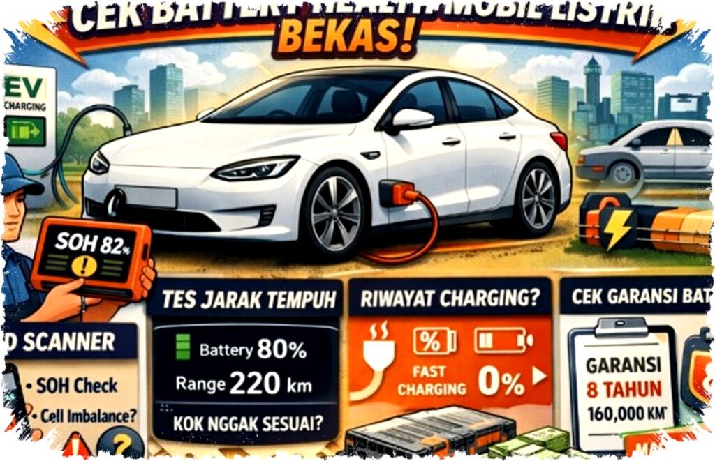 Jangan Asal Murah! Cara Cek Battery Health Mobil Listrik Bekas agar Tidak Tertipu Pembeli