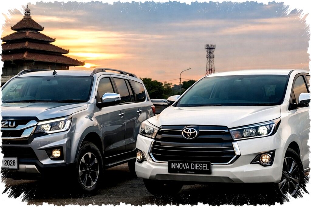Isuzu 9-Seater 2026 vs Toyota Innova Diesel: Pilih MPV Solar Hemat Kapasitas Besar atau Premium?