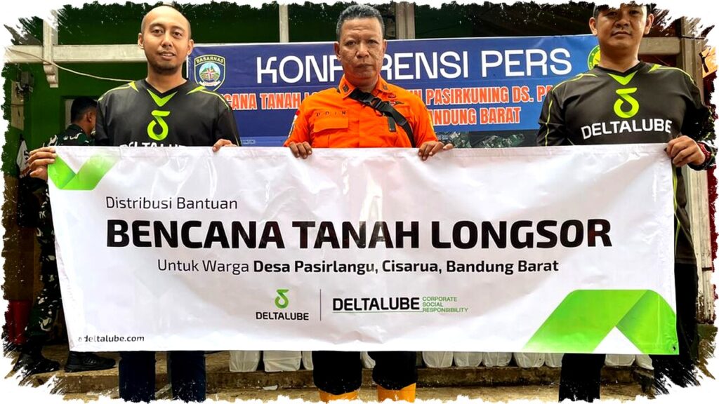 Cara Produsen Oli Deltalube Bantu Korban Longsor Cisarua Bandung Barat dengan Bantuan Logistik Mendesak