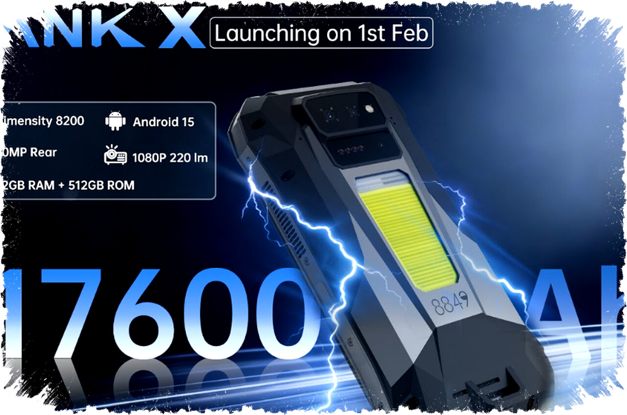 8849 TANK X: Smartphone Tangguh 5G Pertama dengan Proyektor 1080p Terintegrasi & Baterai Ekstra Besar