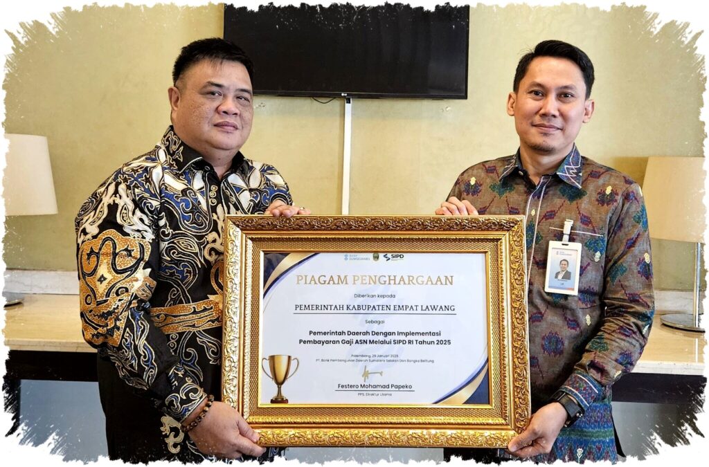Pemkab Empat Lawang Raih Penghargaan Nasional atas Implementasi Pembayaran Gaji ASN via SIPD RI 2026