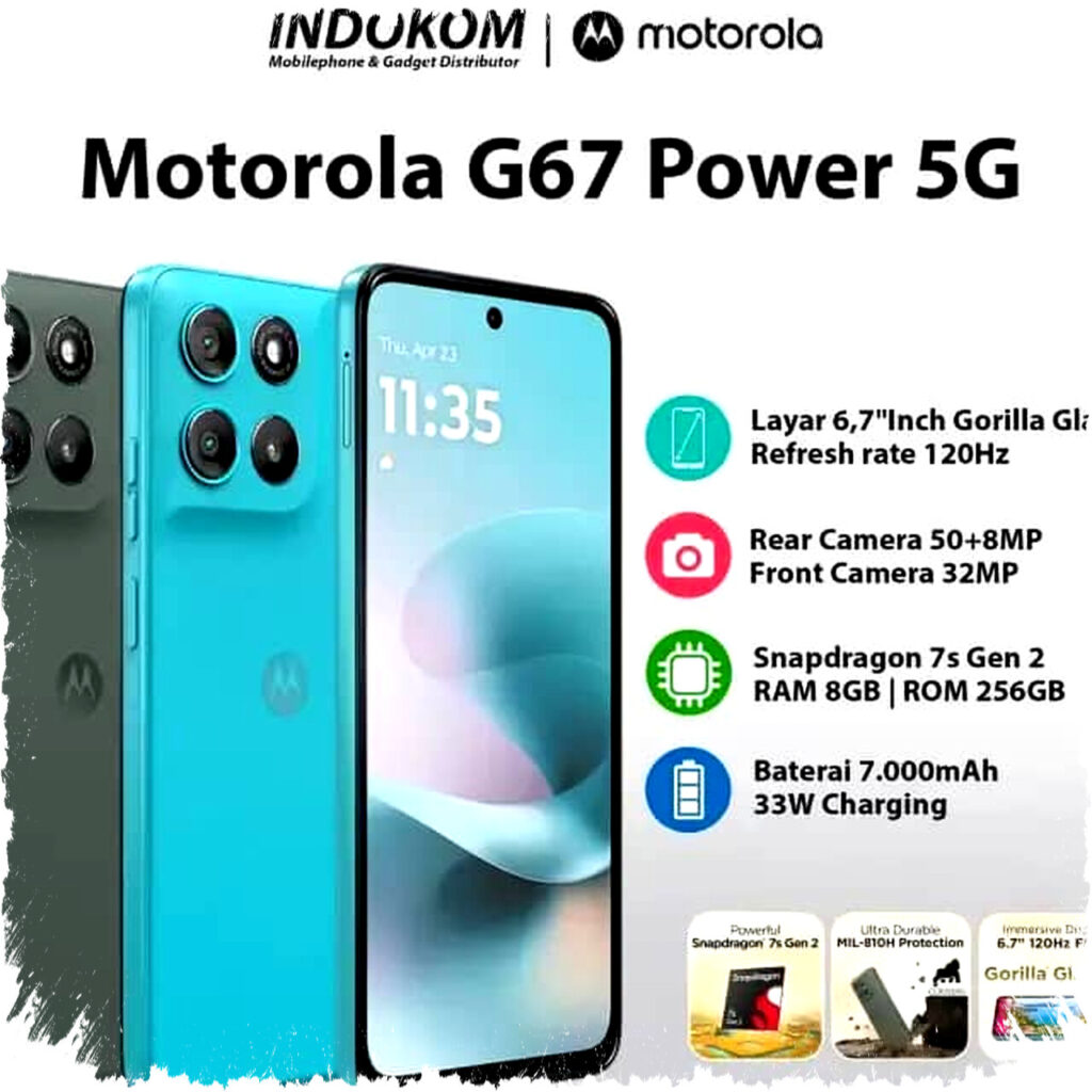 Resmi Hadir di Indonesia, Motorola G67 Power 5G Baterai 7.000 mAh Harga Mulai Rp3 Jutaan