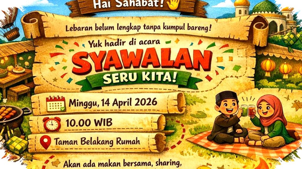 7 Undangan Syawalan 2026 yang Paling Mengena, dari Formal Sampai Chat Singkat yang Efektif