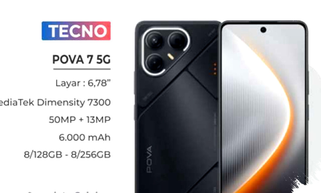 Tecno Pova 7 5G Hadir Dengan Layar AMOLED 6,78 Inci, Performa Kencang di Harga Terjangkau