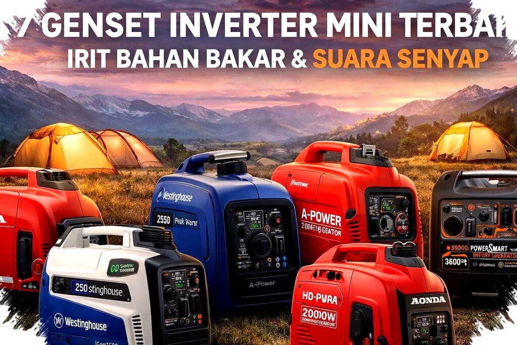 7 Genset Inverter Mini Terbaik 2026, Irit BBM dan Super Senyap untuk Listrik Cadangan Aman
