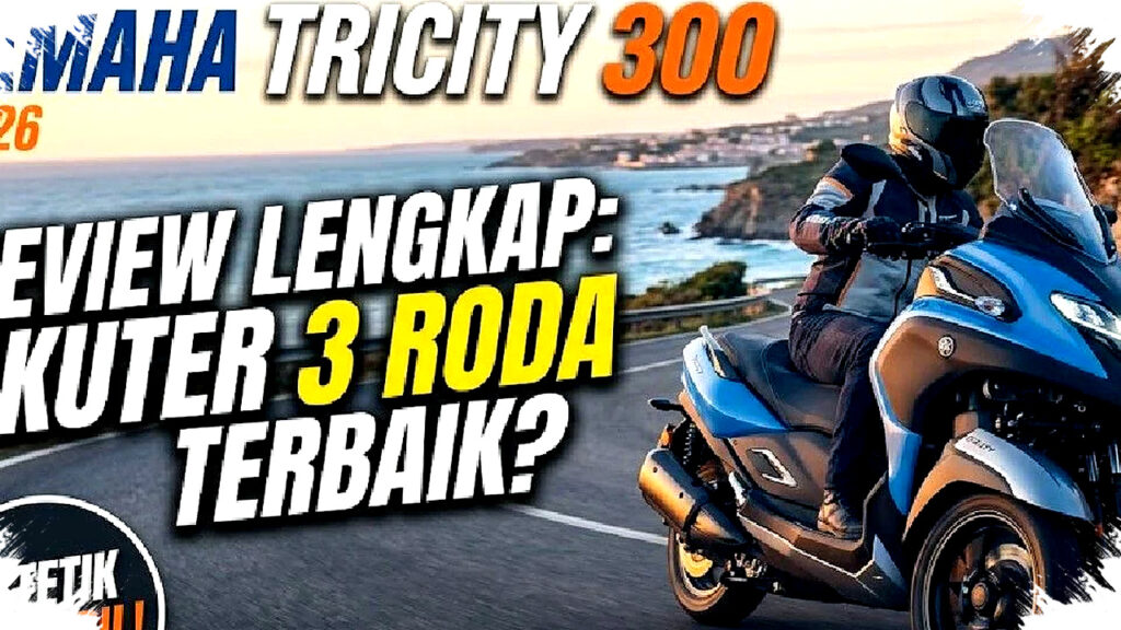 Jalanan Licin Tak Lagi Menakutkan, Yamaha Tricity 300 2026 Bawa Airbag dan LMW