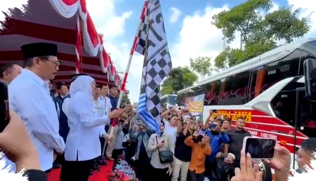 Gubernur Khofifah Berangkatkan Ribuan Pemudik Gratis dengan 100 Bus, Wajah Baru Mudik Aman dan Nyaman 2026