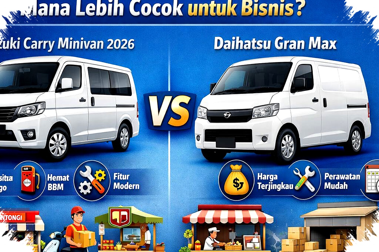 Suzuki Carry Minivan 2026 vs Gran Max, Duel Penentu Untung UMKM Siapa Lebih Unggul?