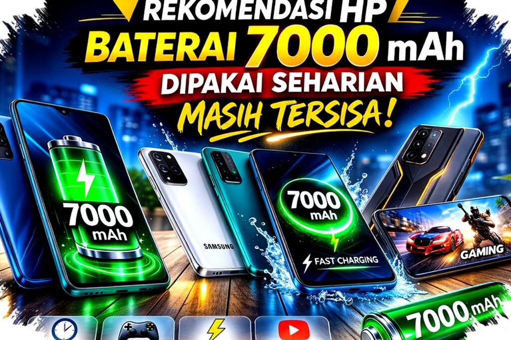 Daftar HP Baterai Super Awet 7000 mAh, Tahan Seharian Tanpa Khawatir Mati Mendadak