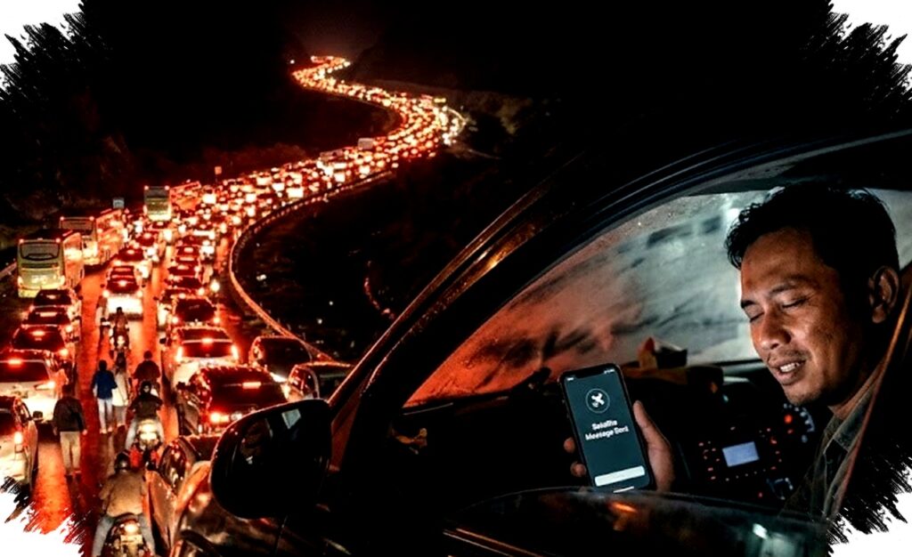 Terjebak Macet Tanpa Sinyal Saat Mudik, Satellite Messaging Android Jadi Penyelamat Darurat Tak Terduga