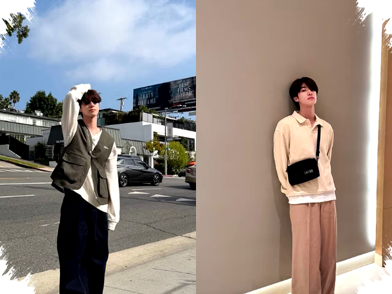 Inspirasi Outfit Kasual Bukber Ala Blue Pongtiwat, Padukan Simpel dan Stylish Biar Makin Menarik!