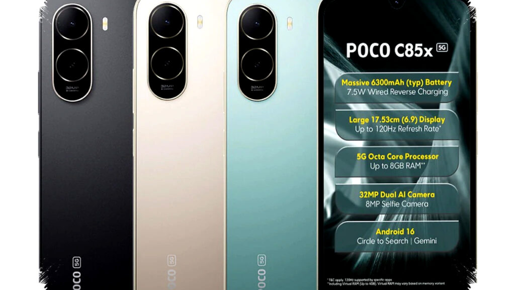 Poco C85x 5G Bawa Baterai Jumbo 6300mAh dan Kamera 32MP, Revolusi Smartphone Terjangkau untuk Pengguna Aktif