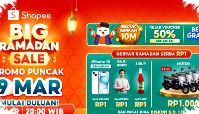 THR Langsung Ludes di Big Ramadan Sale Shopee, Diskon Gila 50% dan iPhone Rp1 Buktikan Siapa Rajanya Belanja!