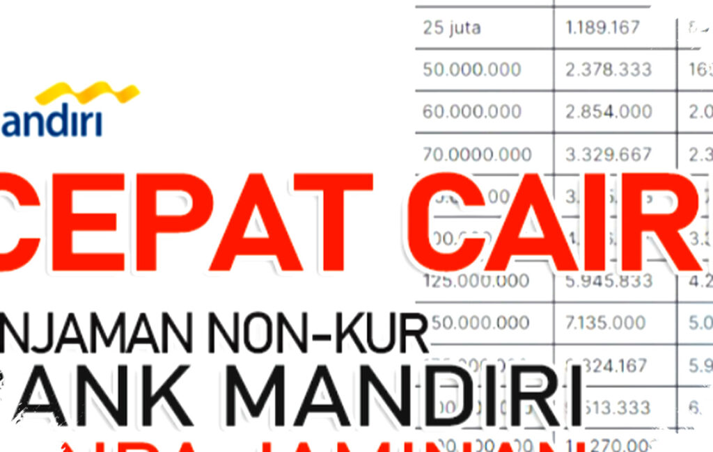 Pinjaman Non KUR Mandiri 2026 Tawarkan Dana Hingga Rp1 M Tanpa Agunan, Cicilan Ringan Tapi Risiko Tetap Harus Diwaspadai