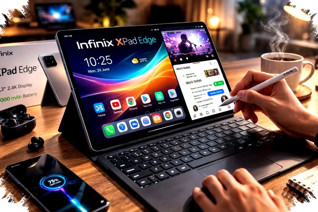 XPad Edge Tablet Rp 4 Jutaan Lawan Flagship Berat Desain Premium Baterai 110 Jam Bawa Produktivitas dan Chill ke Level Baru