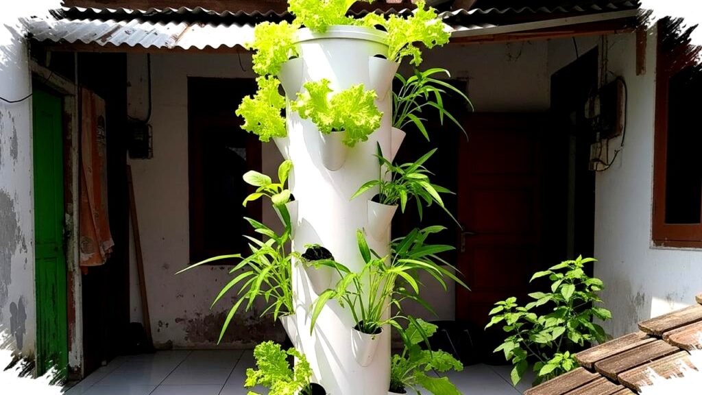 7 Cara Membuat Tower Garden Paralon untuk Halaman Sempit, Solusi Cerdas Hemat Ruang Dengan Sistem Irigasi Otomatis dan Desain Zig-Zag Unik