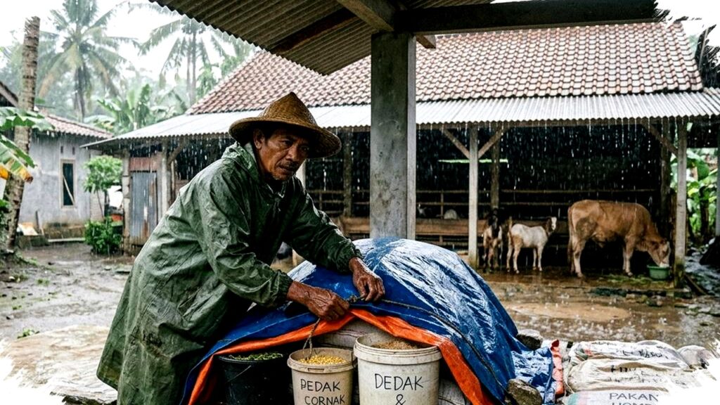 Cara Menjaga Pakan Ternak Saat Musim Hujan Agar Tidak Rusak, Lindungi Ternak dari Bahaya Jamur dan Keracunan Sekarang Juga!