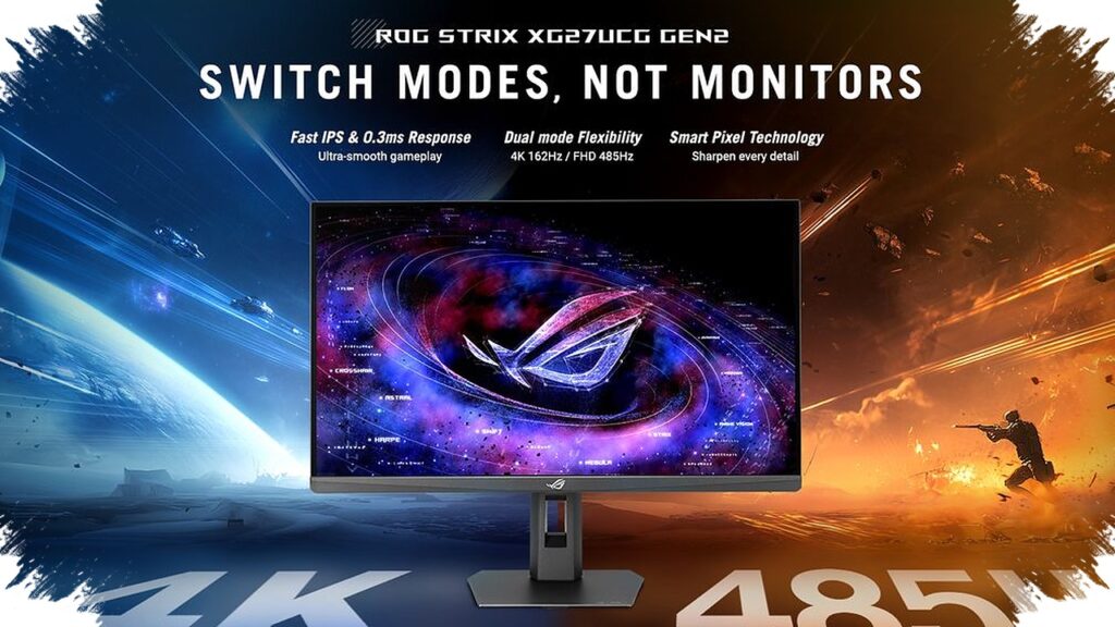 ASUS Ubah Pilihan Sulit Gamer, Monitor Gen 2 Ini Bisa Pindah 4K ke 485Hz
