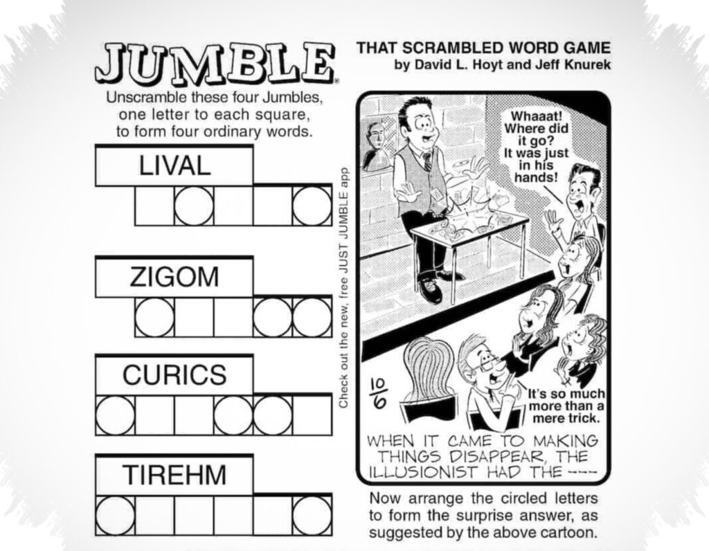 Kunci Jawaban Puzzle Minggu Ini, Dari Sudoku Sampai Jumble Yang Paling Menjebak
