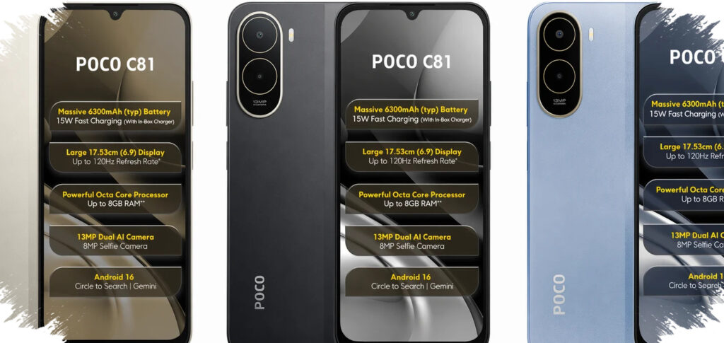 Poco C81 Dan C81x Meluncur, HP Rp1 Jutaan Dengan Baterai Jumbo Dan Layar 120 Hz