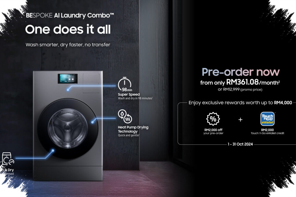 Samsung Laundry Combo Hadirkan AI Wash & Dry, Cukup Sekali Jalan Tanpa Pindah Pakaian