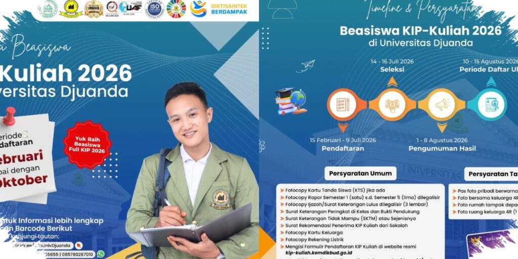 KIP Kuliah 2026 Bebaskan UKT Mahasiswa Miskin, Bantuan Hidup Hingga Rp1,4 Juta per Bulan