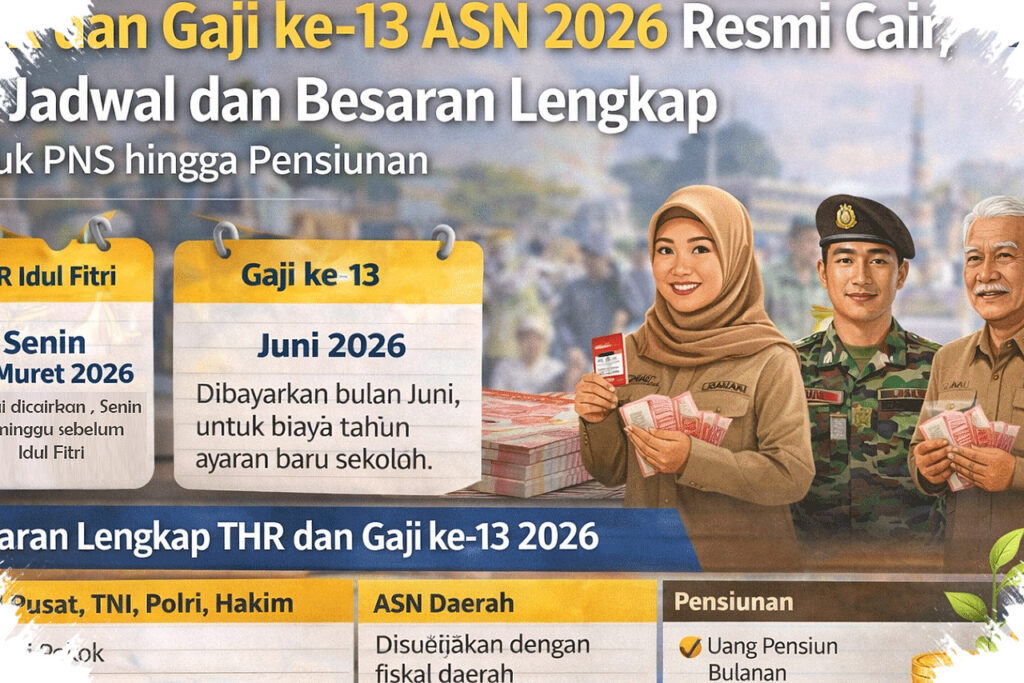 Gaji Ke-13 ASN Cair Juni 2026, Negara Suntik Daya Beli di Tengah Biaya Sekolah Melonjak