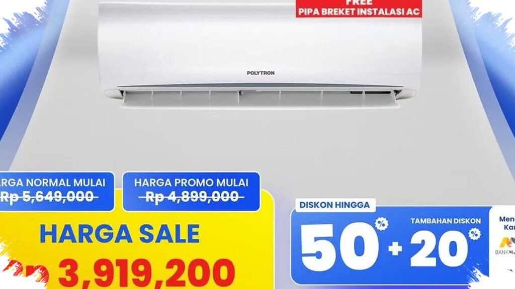 Transmart Full Day Sale 19 April 2026, AC Polytron Turun Harga Hingga Rp 3,38 Juta