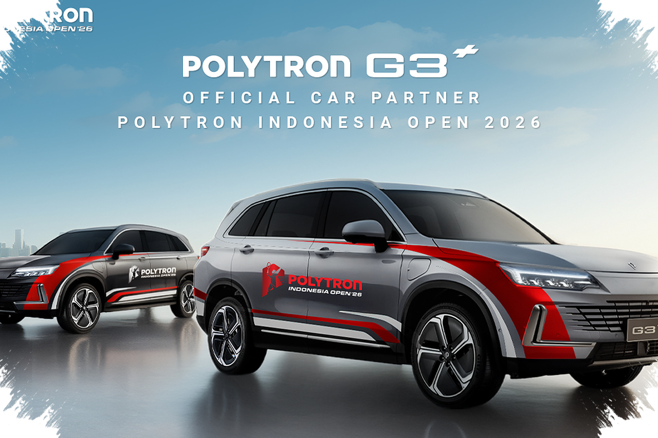 Polytron G3+ Dipilih Jadi Mobil Resmi Indonesia Open 2026, 10 Unit Siap Mengantar Atlet