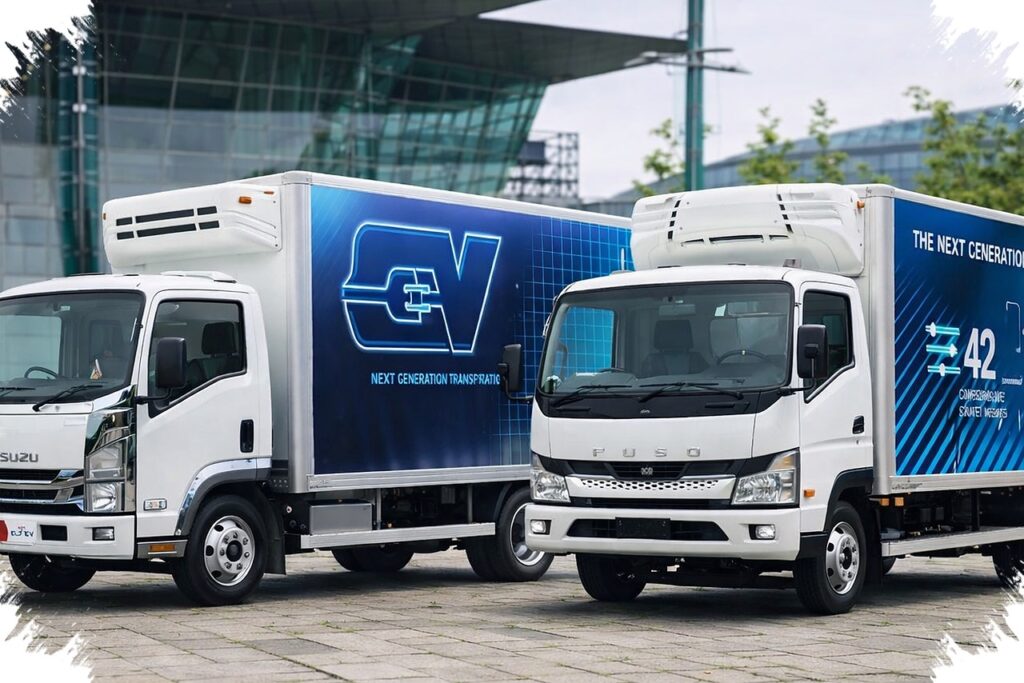 Truk Listrik Diserbu Pengusaha di GIICOMVEC 2026, Fuso eCanter dan Isuzu Elf EV Teratas