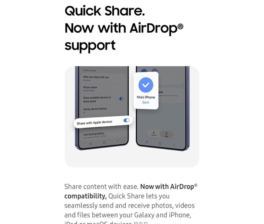 One UI 8.5 Beta Masuk Galaxy S23 Hingga A36, Quick Share Kini Rasa AirDrop
