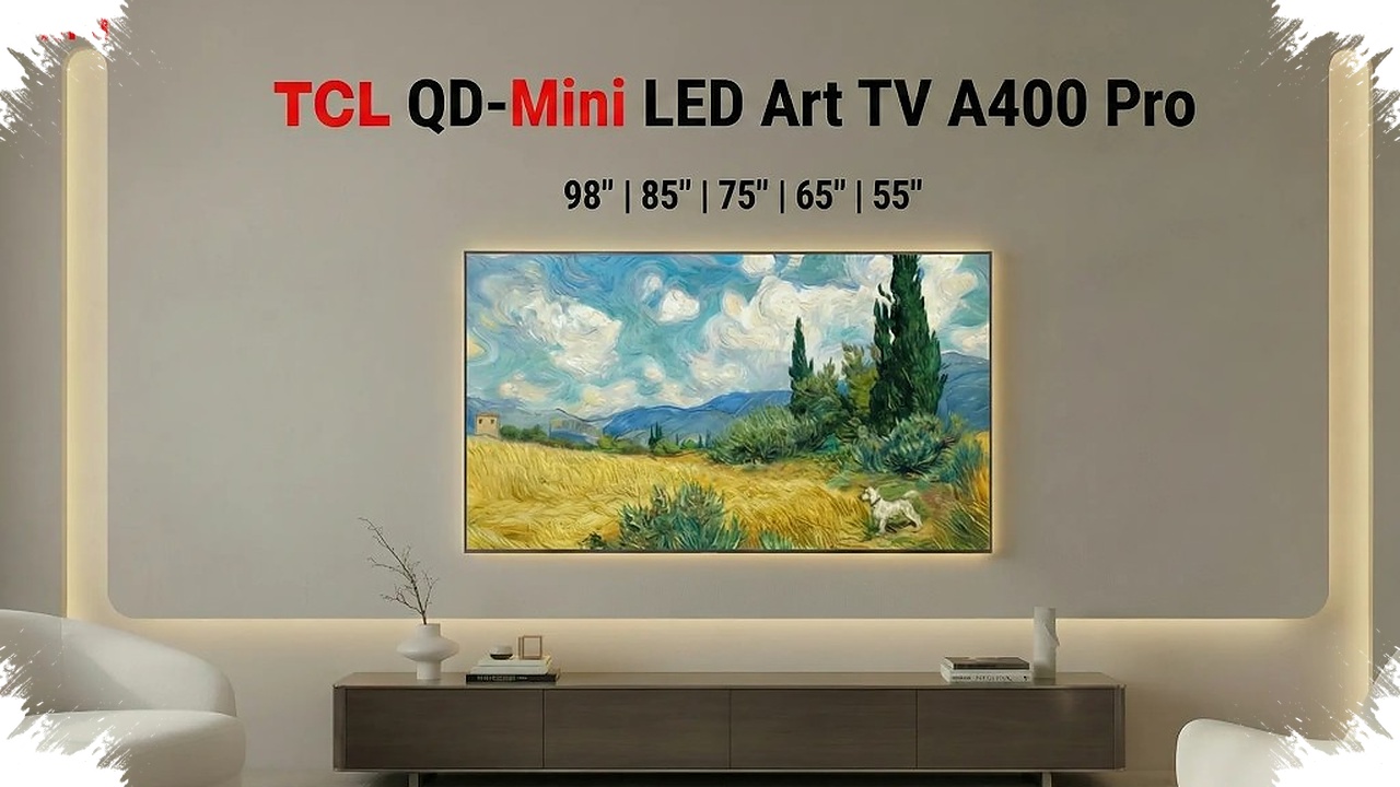 TCL A400 Pro Resmi Rilis, TV QD-Mini LED Yang Mengubah Dinding Jadi Galeri Seni