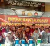 Polda Kalsel Musnahkan 75,2 Kg Sabu Jaringan Fredy Pratama, Jalur Transit Terbongkar