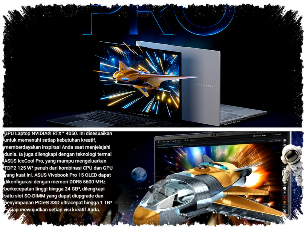 ASUS Vivobook Pro 15 OLED N6506, Senjata Baru Content Creator dengan RTX 4050 dan Layar 3K