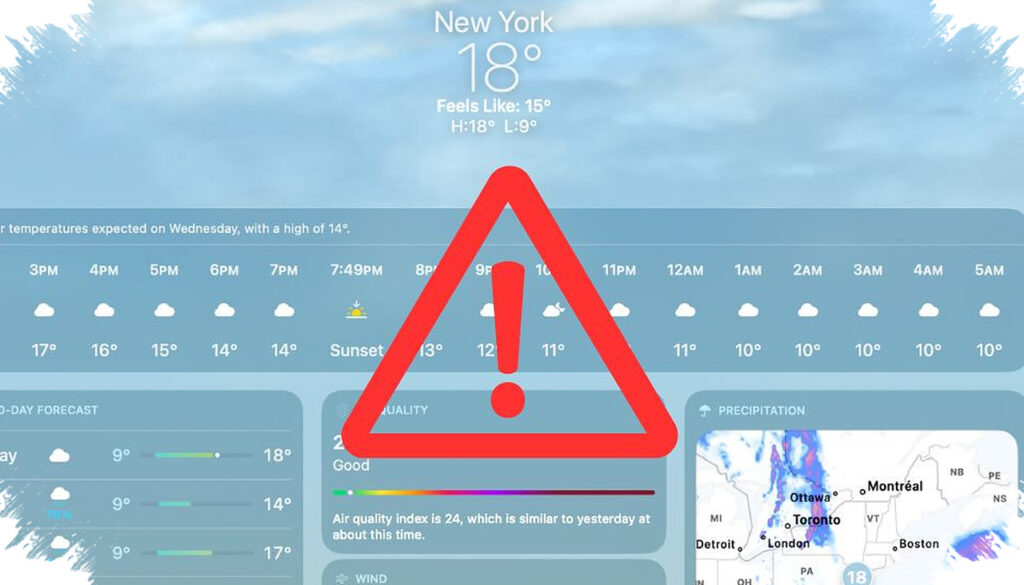 Apple Weather Ternyata Bermasalah, Layanan Sempat Lambat Atau Tak Bisa Dibuka