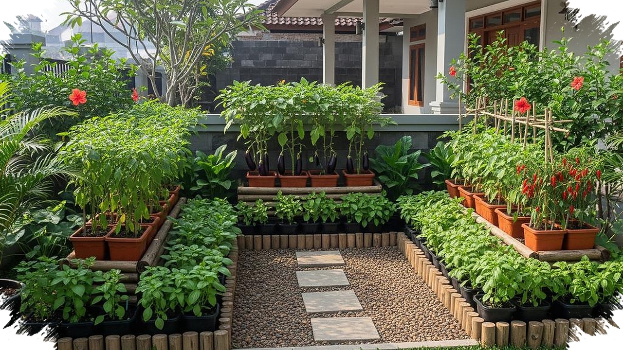 Halaman Depan Tetap Lapang, 9 Ide Kebun Sayur Ini Bikin Rumah Terasa Sejuk dan Rapi