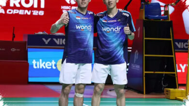 Raymond/Joaquin Tumbangkan Juara Dunia, Lolos Dramatis ke Semifinal Indonesia Open