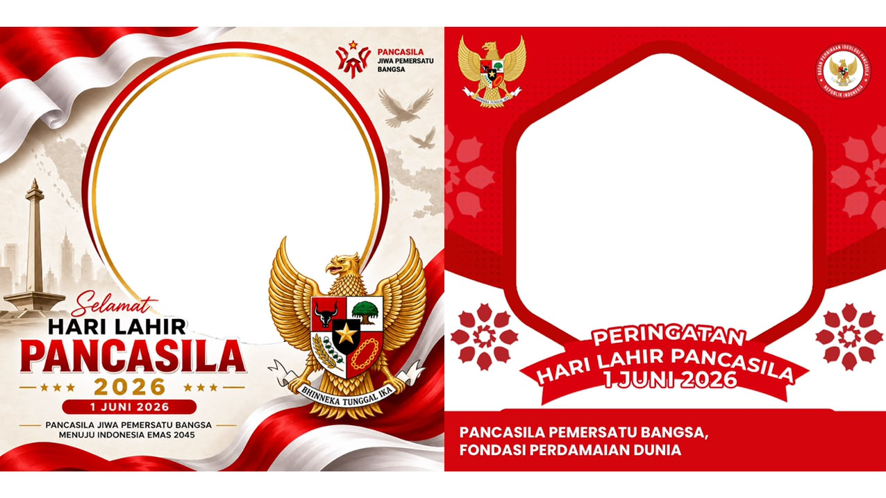 Twibbon Hari Lahir Pancasila 2026 Sudah Ramai Dicari, Ini Pilihan Keren yang Gratis Dibagikan