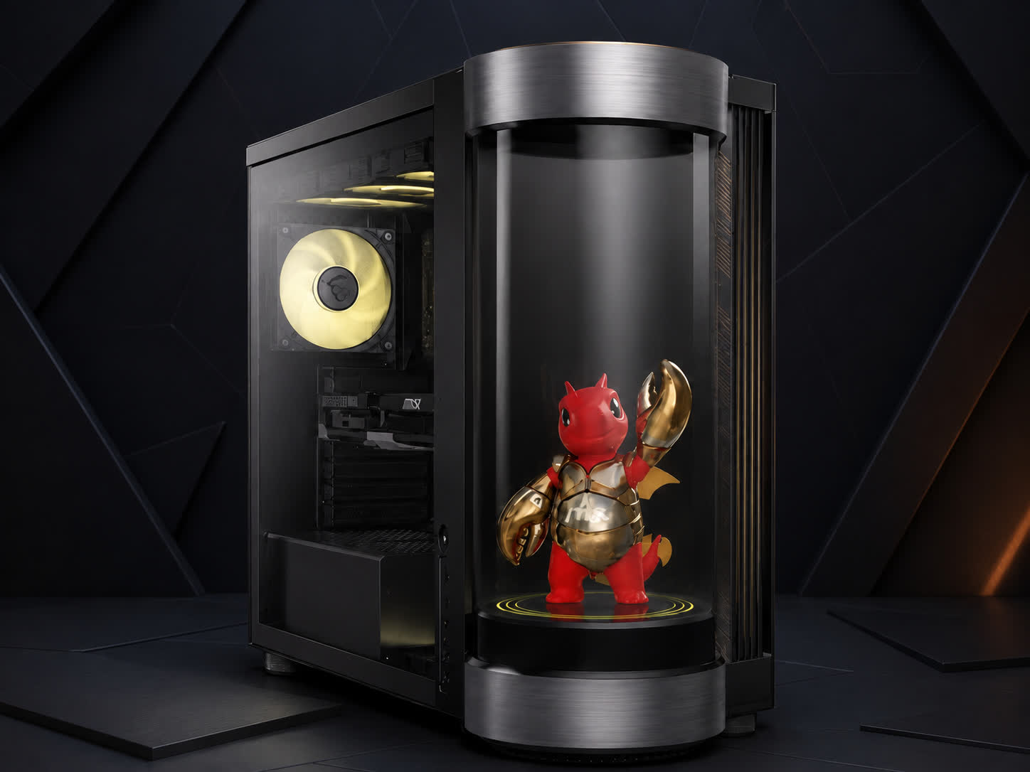 MSI Ubah Casing Gaming Jadi Hologram Hidup, LuckyClaw Si Naga AI Turun Tangan