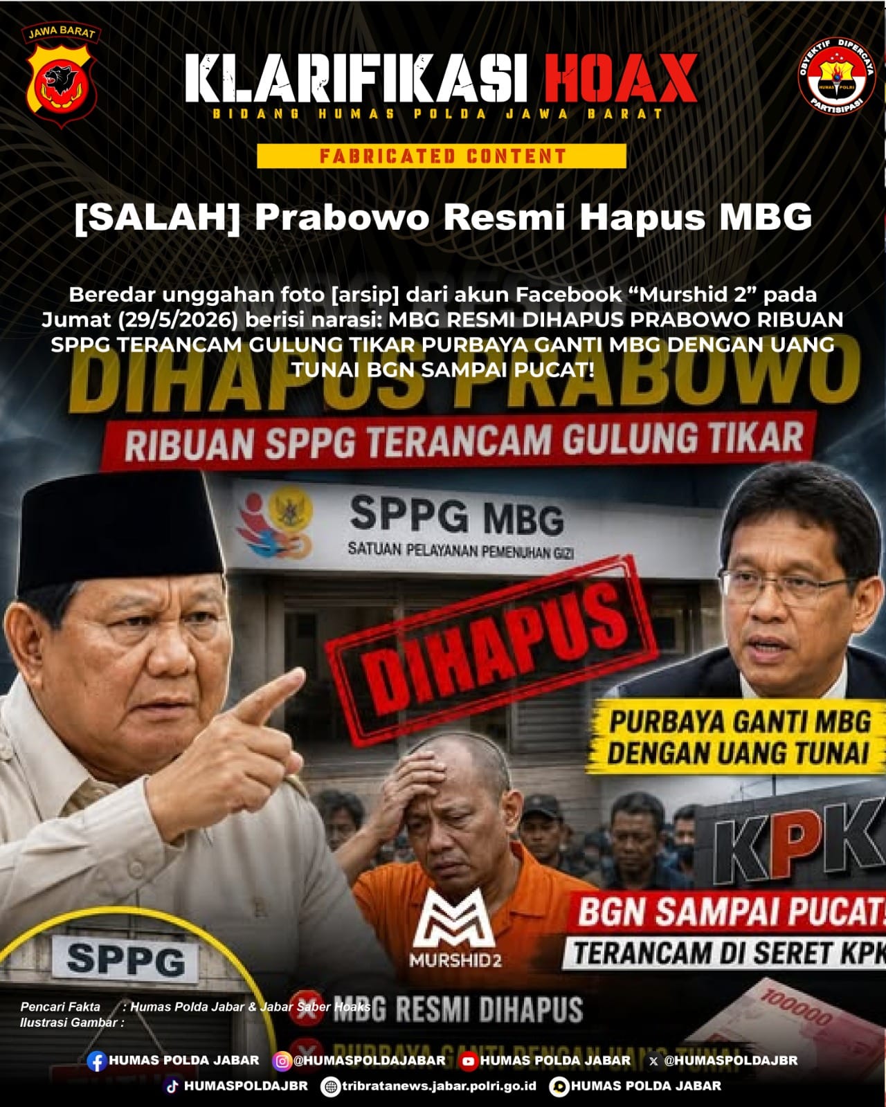Prabowo Tak Hapus MBG, Penelusuran Fakta Ungkap Klaim Resmi Itu Tidak Valid