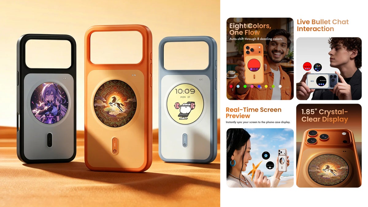 Casing iPhone 17 Pro Max Ini Punya Layar Sendiri, Notifikasi Sampai Game Retro Muncul di Belakang