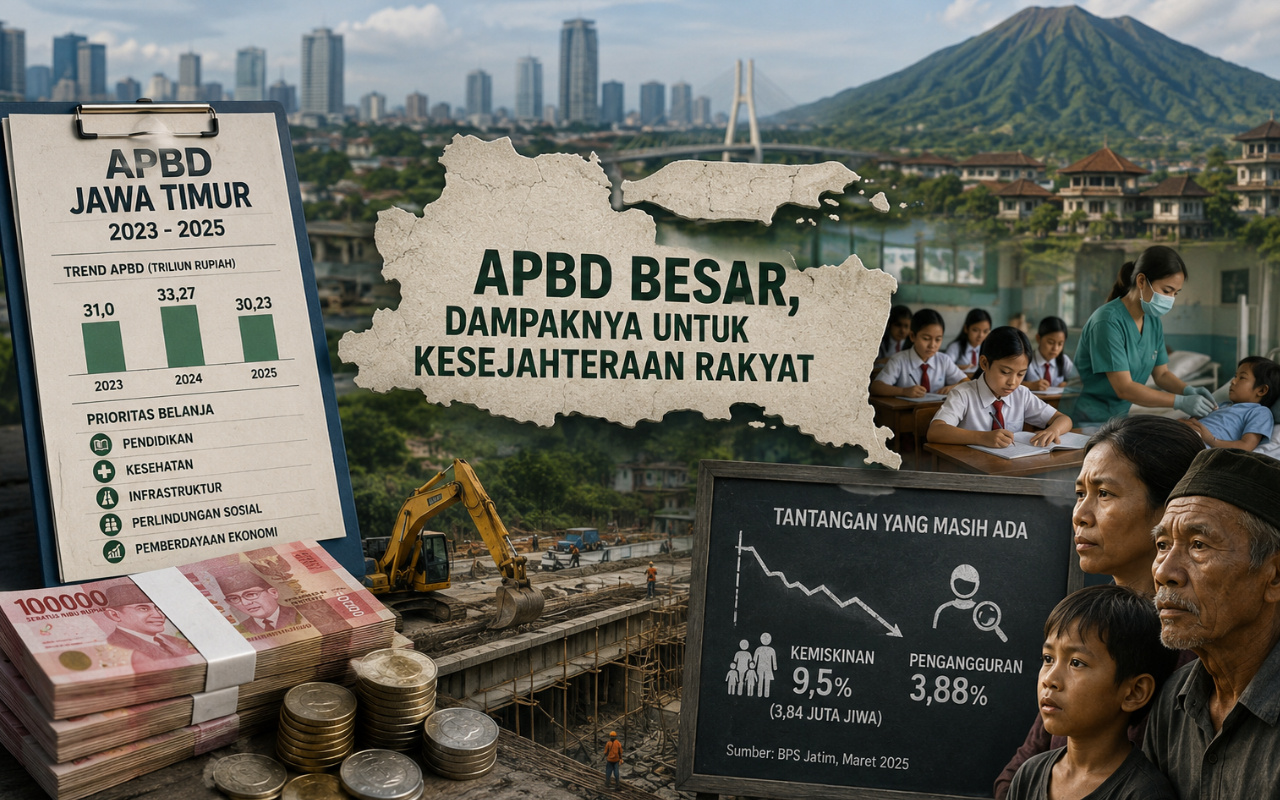APBD Jawa Timur Mengalir Besar, Seberapa Jauh Dampaknya ke Kesejahteraan Rakyat?