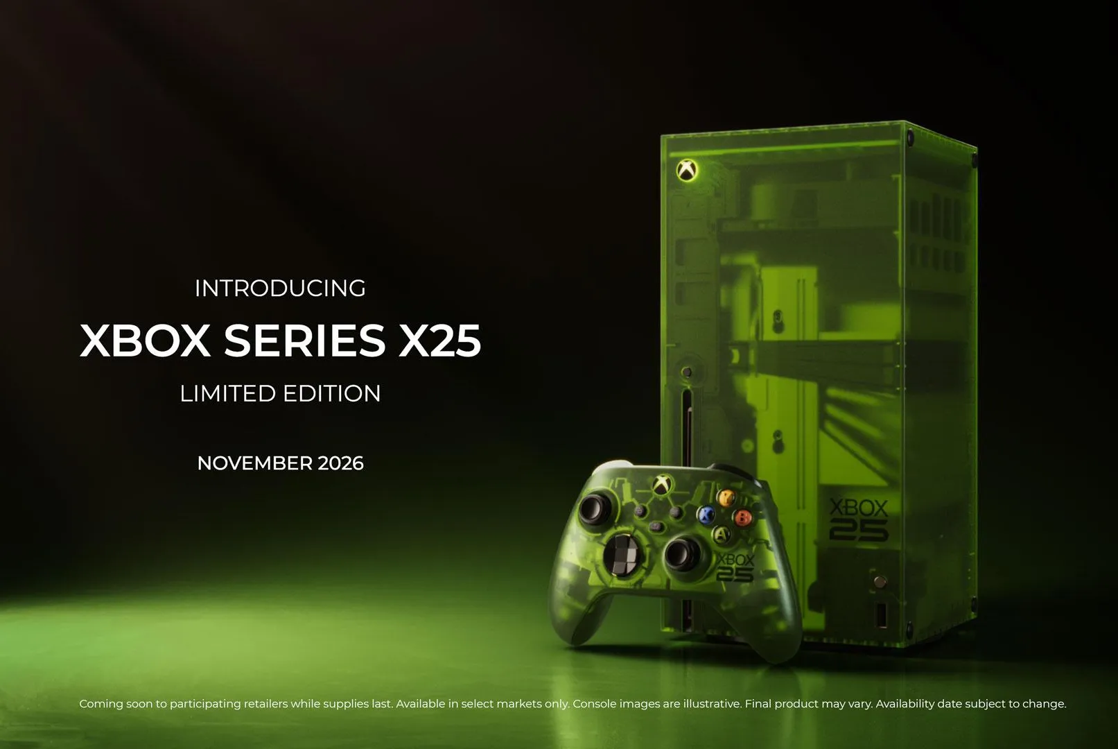 Xbox Series X25 Tampil Nostalgik, Desain Transparan Hijau Ini Bawa Aura Xbox Pertama